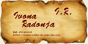Ivona Radonja vizit kartica